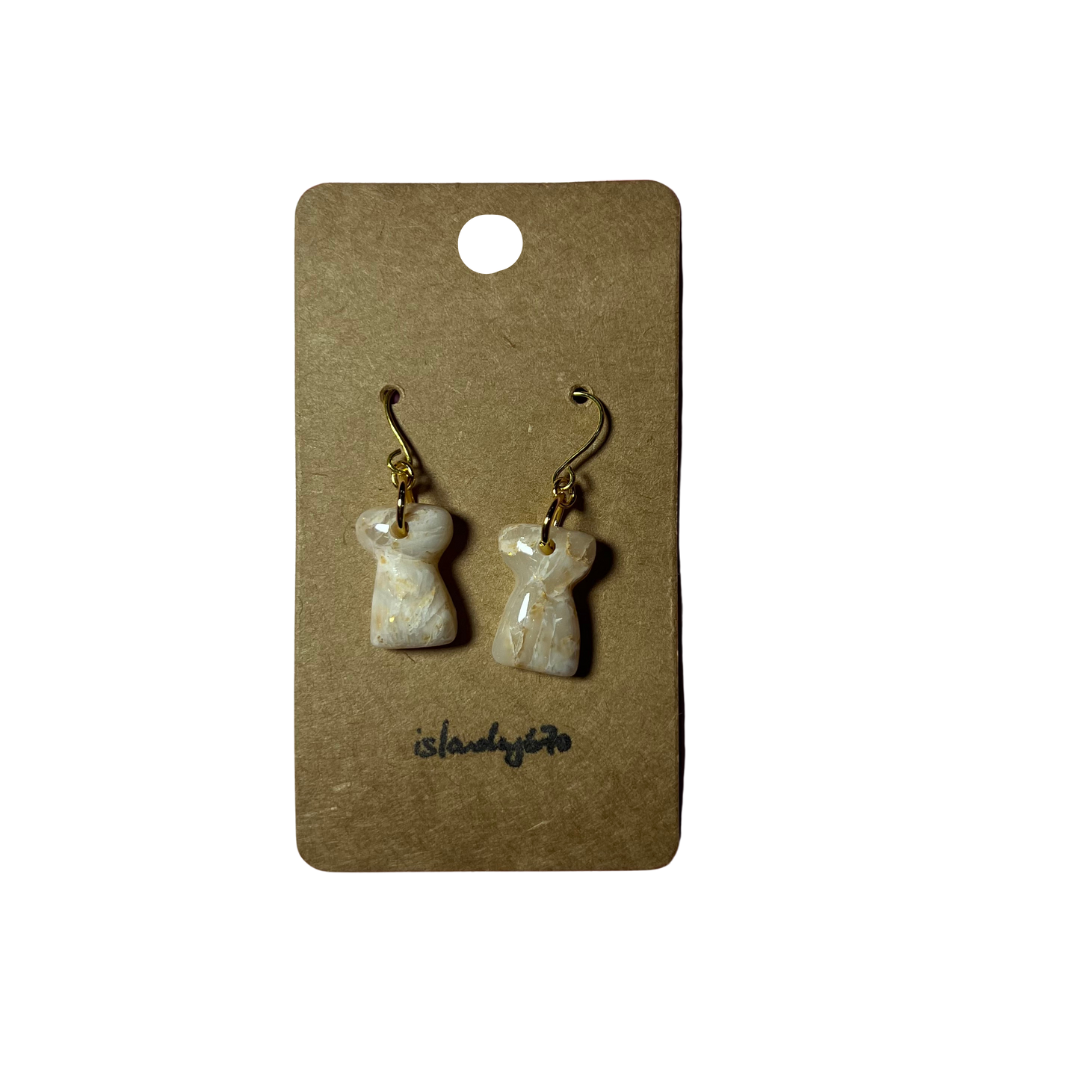 Islandry670 - Marbled Latte Earring