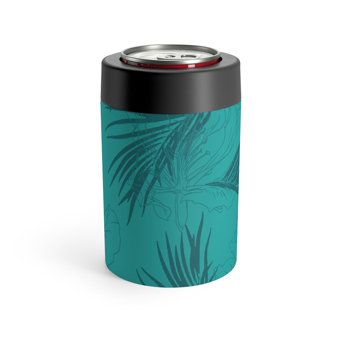 Teal Tropics Can Holder
