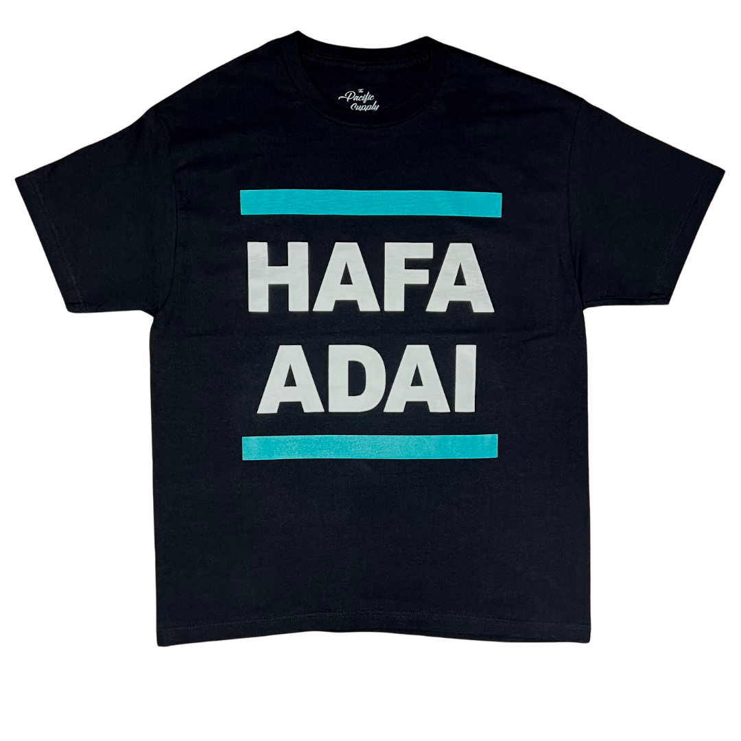 Hafa Adai - Black & Aqua Tee