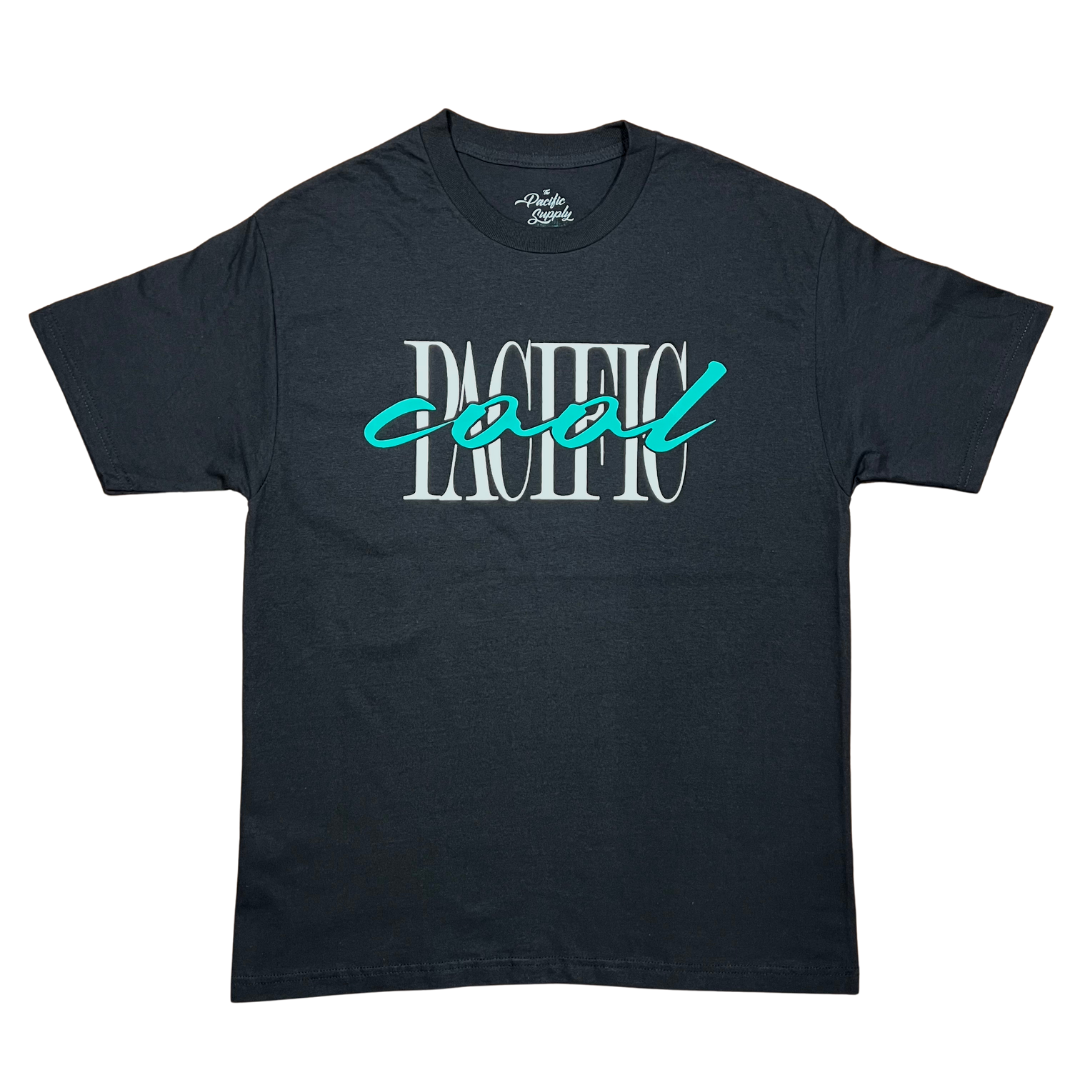 Pacific Cool - Script Black Tee