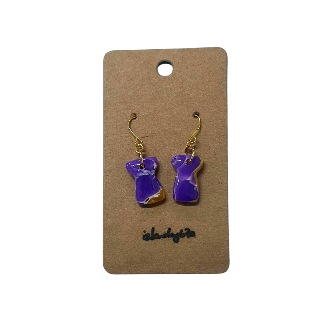 Islandry670 - Marbled Latte Earring