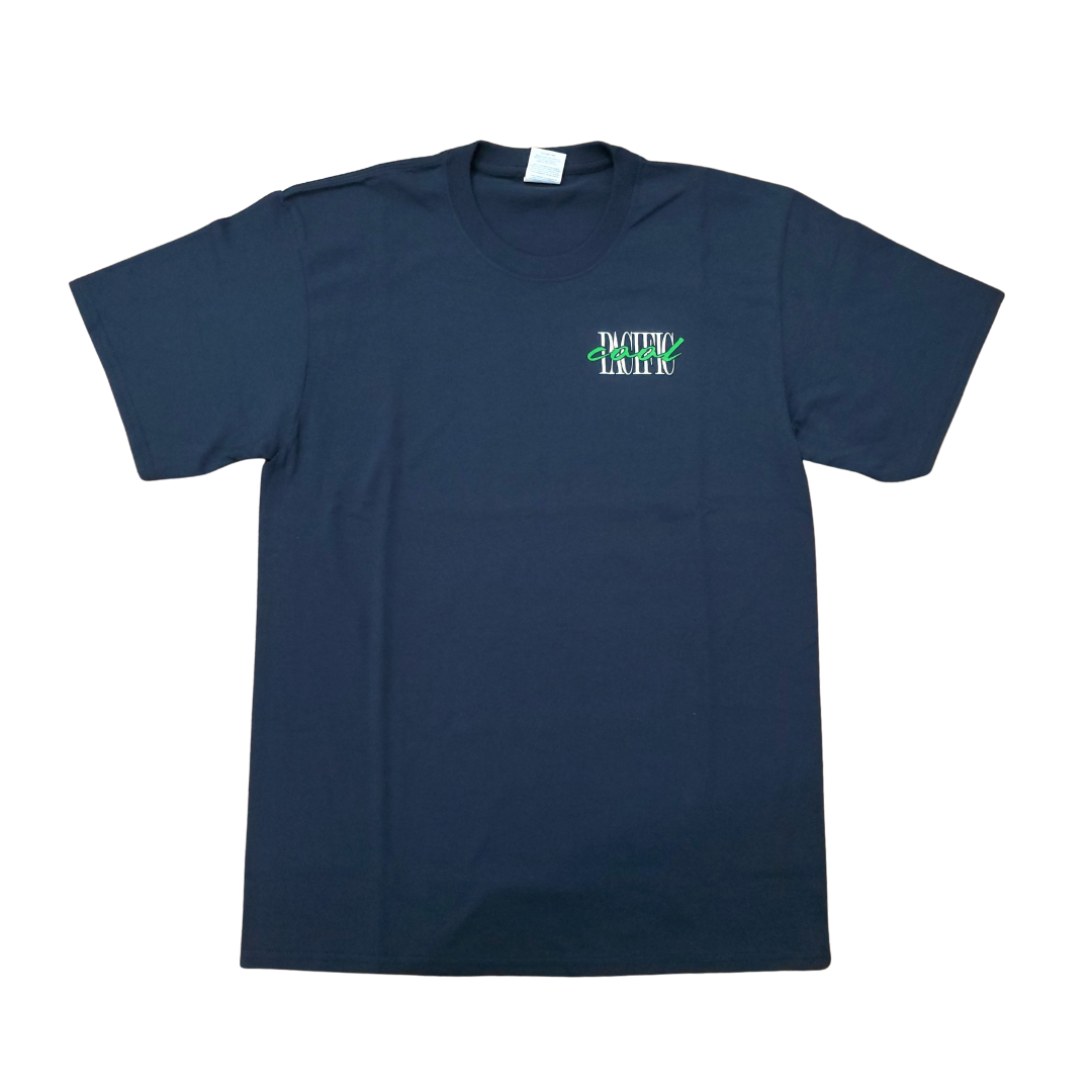 Pacific Cool - Script Navy Tee