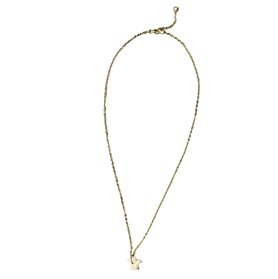 Islandry670 - White Turtle Necklace