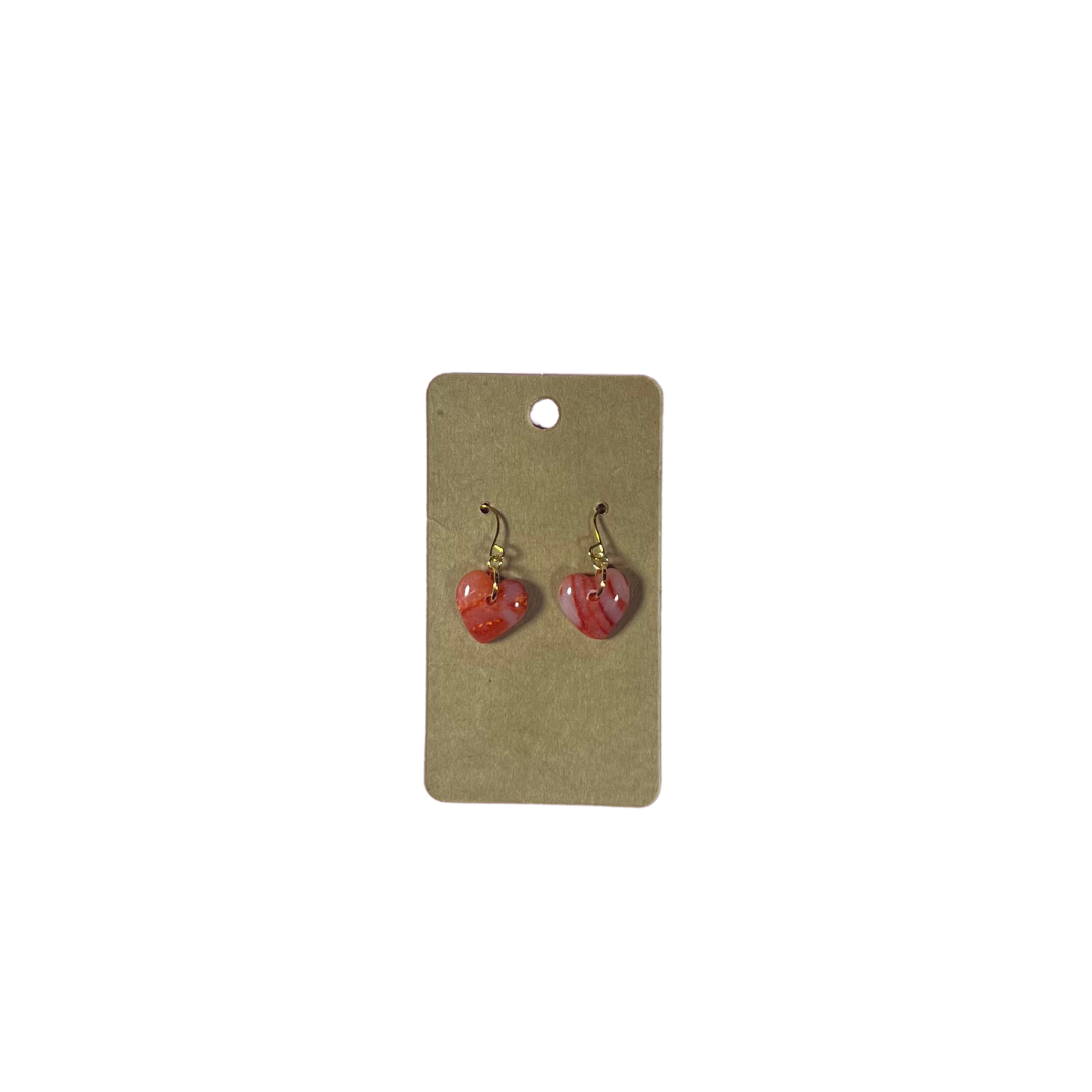 Islandry670 - Marbled Heart Earrings