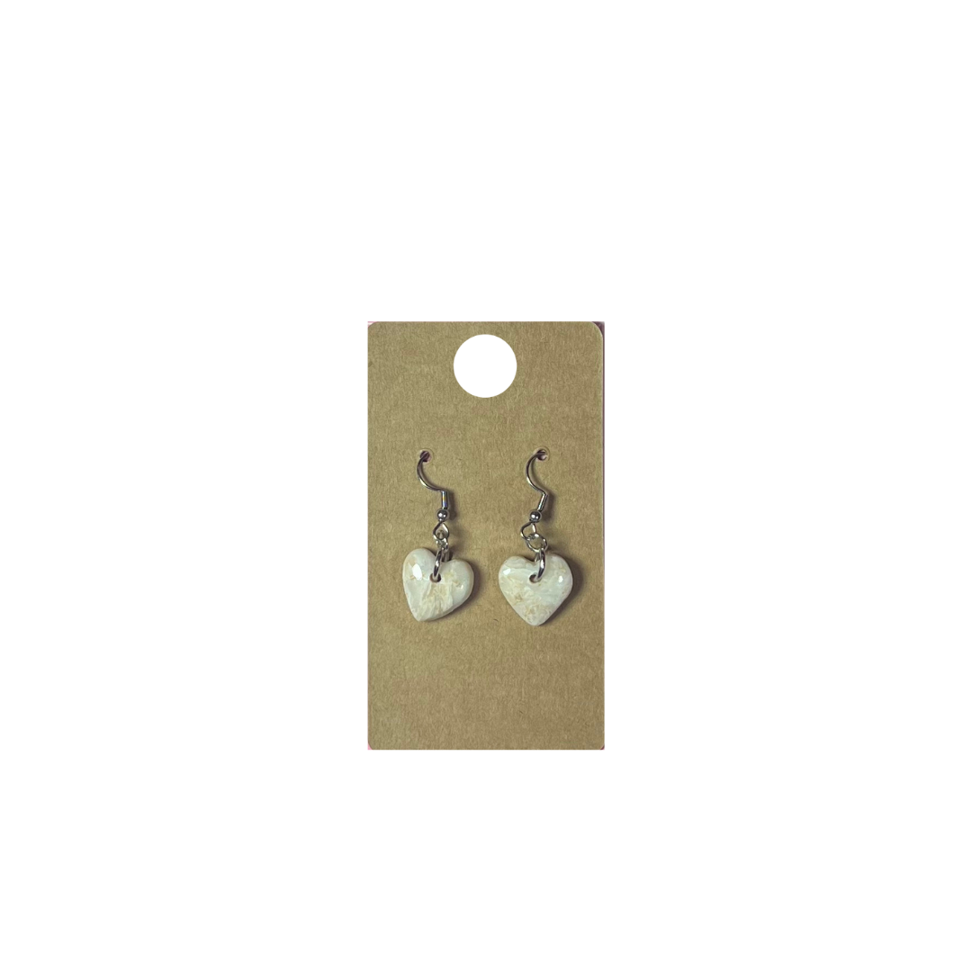 Islandry670 - Marbled Heart Earrings