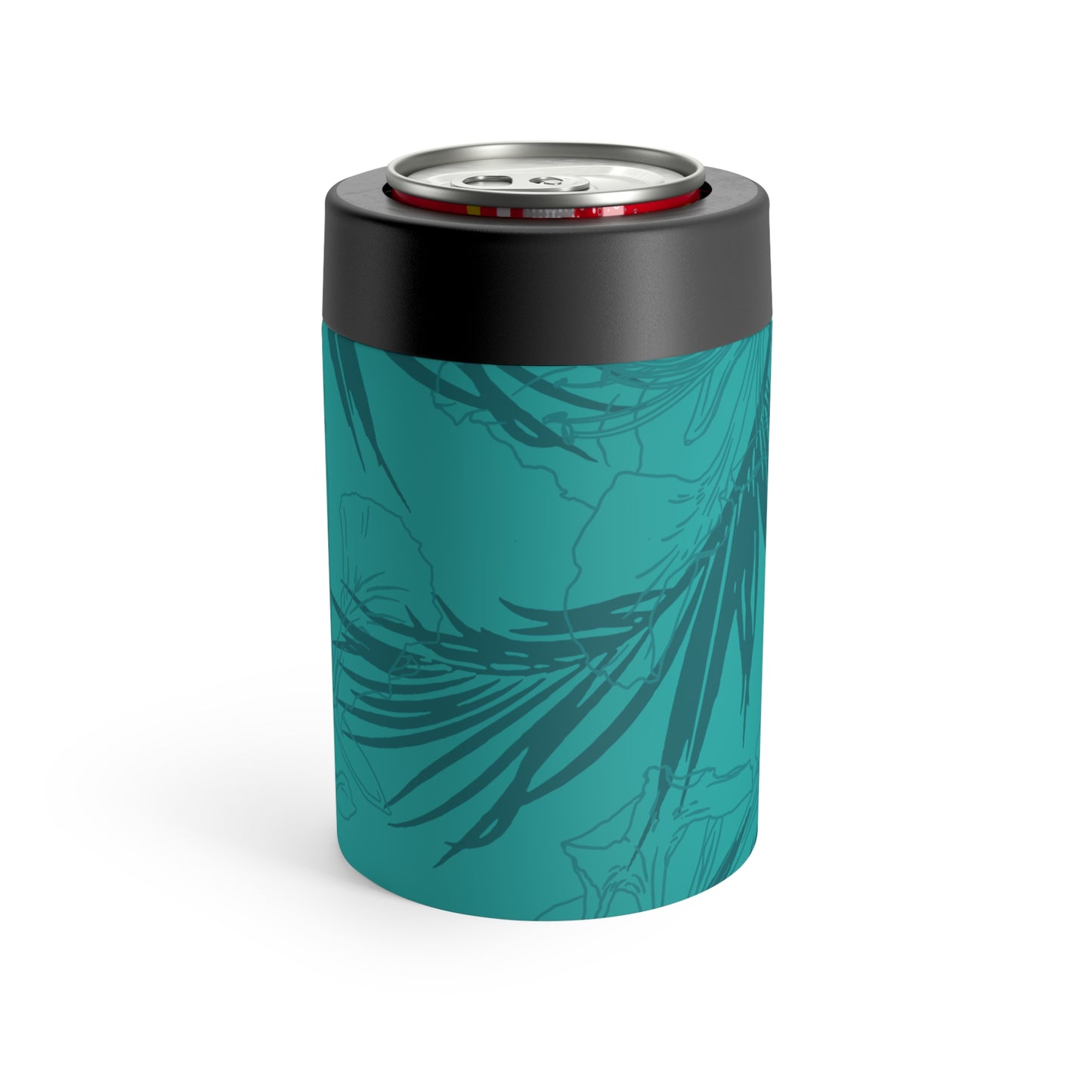 Teal Tropics Can Holder