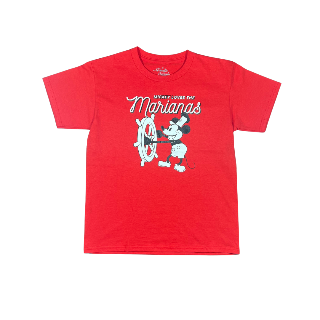 Mickey loves the Marianas - Red Youth Tee