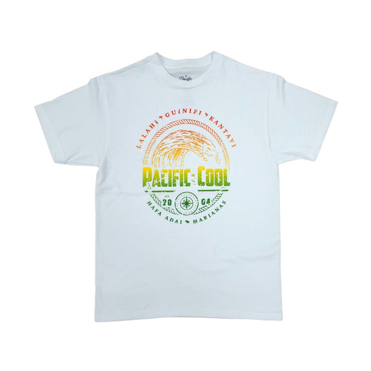 Pacific Cool - Wave Fade White Tee