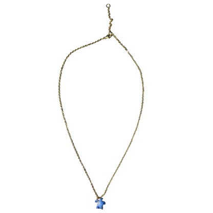 Islandry670 - Marble Blue Turtle Necklace