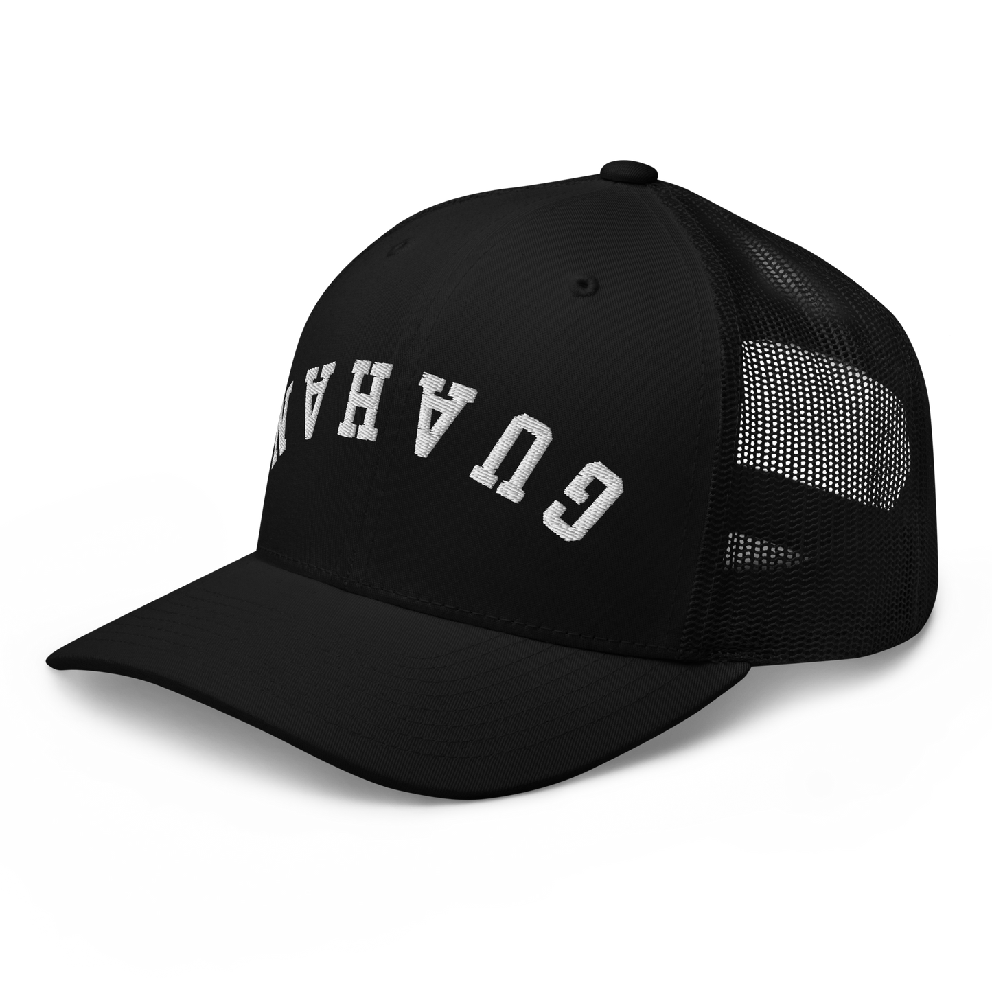Guam Flip Black Trucker Hat