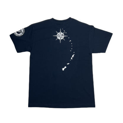 Yunga' Designs - Saipan Column Navy Tee