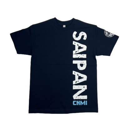 Yunga' Designs - Saipan Column Navy Tee